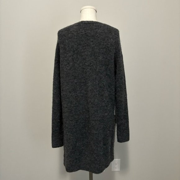 Aritzia Wilfred Free Aronson Open Front Wool Blend Cardigan Sweater Dark Gray XS - Picture 12 of 16